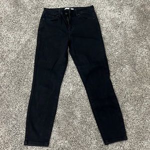 high rise skinny crop jeans black with no rips from eunina size 7